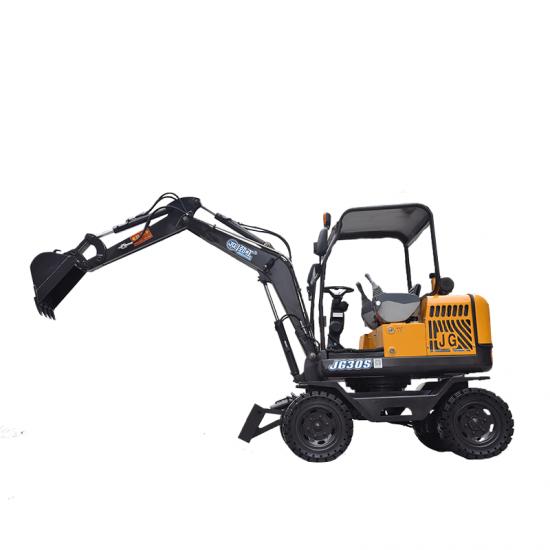 mini wheel excavator