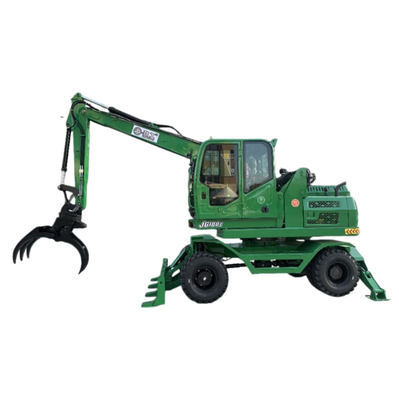 Excavator With Grapple